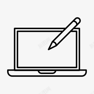 笔笔记本电脑轮廓图标