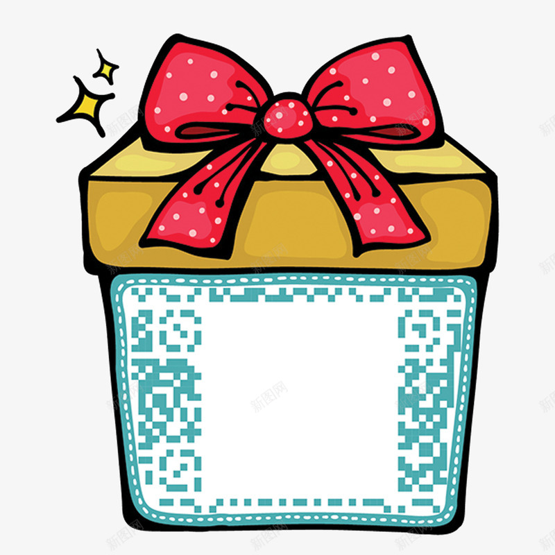 礼物盒包装盒二维码漂浮物png免抠素材_88icon https://88icon.com 礼物 包装盒 二维 漂浮物