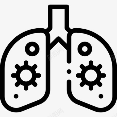喷状肺炎冠状病毒55线状图标