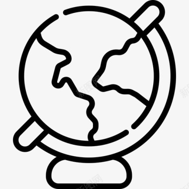 地理素材地理教育410线性图标