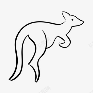 小袋鼠袋鼠澳大利亚澳大利亚动物图标