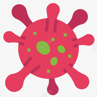 病毒防御病毒流行性1扁平图标