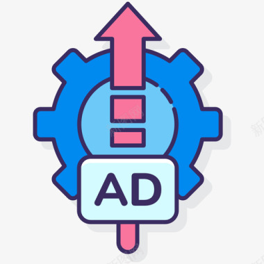 2的字体网络优化社交媒体代理2线性颜色图标