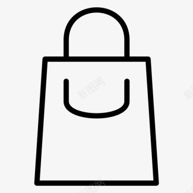购物购物袋流线型图标