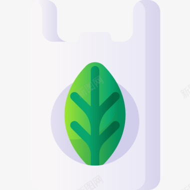 绿色能源图标塑料袋可持续能源65梯度图标