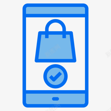 短信手机icon手机网上购物14蓝色图标
