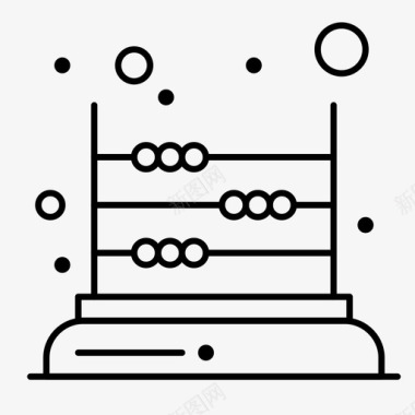 算盘珠算盘孩子数学图标