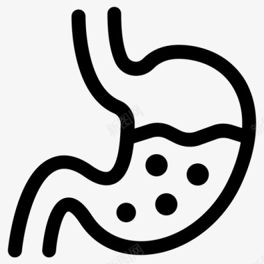 器官运输箱胃消化胃肠病学图标