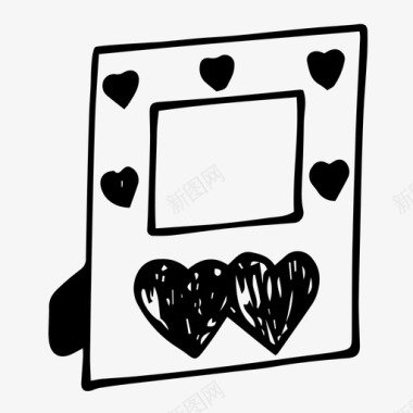 相框手绘爱情图标