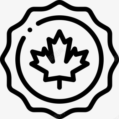 枫叶加拿大24线形图标