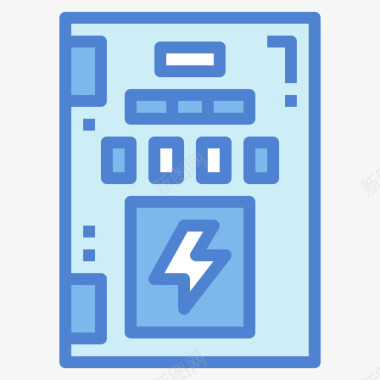 电工电气面板电工20蓝色图标