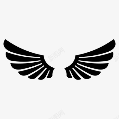 几何元素天使翅膀纹身天使翅膀翅膀纹身图标