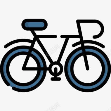 自行车日常用品5线性颜色图标