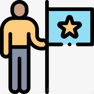 自信自信生活技能11线条色彩图标