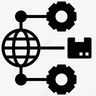 全渠道分销渠道全球图标