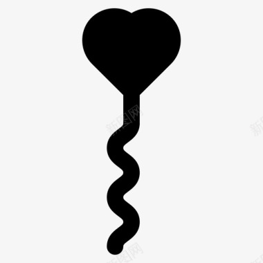 爱情气球浪漫情人节图标