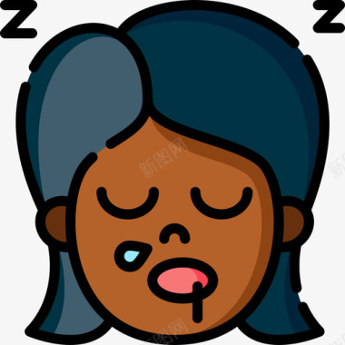 手表情睡眠表情70线性颜色图标