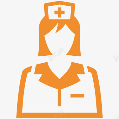 护士医院女护士图标