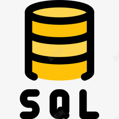 SQLSqlServerweb应用程序数据库4线性颜色图标