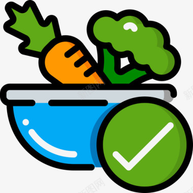 蔬菜饮食与健身2线性颜色图标