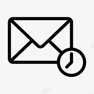 收件箱消息时间通信电子邮件图标