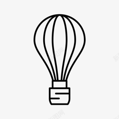 大气球热气球气球运输图标