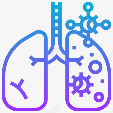 战胜肺炎肺炎冠状病毒covid195梯度图标