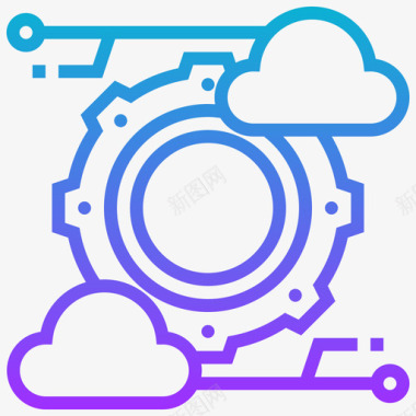 监控技术云云技术2渐变图标