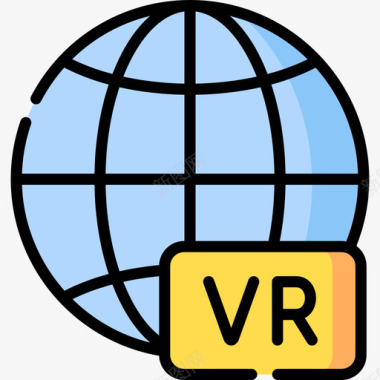 现实互联网虚拟现实112线性颜色图标