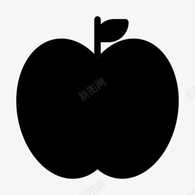 吃苹果健康的食物谢谢图标