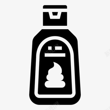 剃须泡沫护理美容图标