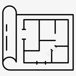 室内设计施工图蓝图建筑草图施工图高清图片