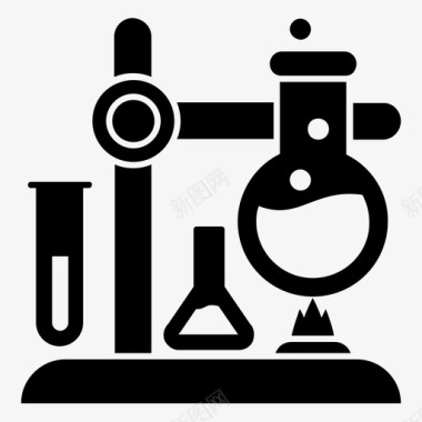 毕业教育图标实验室化学实验化学反应图标