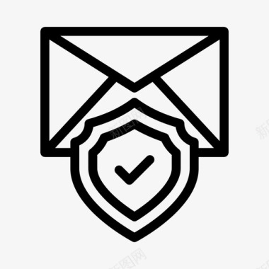 收件箱邮件安全电子邮件收件箱图标