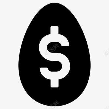 鸡蛋美元钱图标