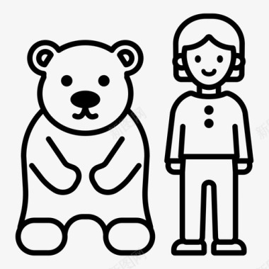 泰迪熊大熊洋娃娃图标
