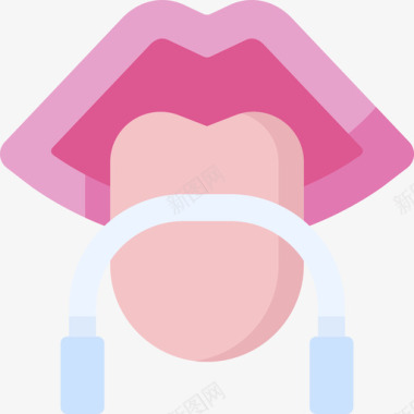 图标舌头清洁剂卫生和消毒11扁平图标