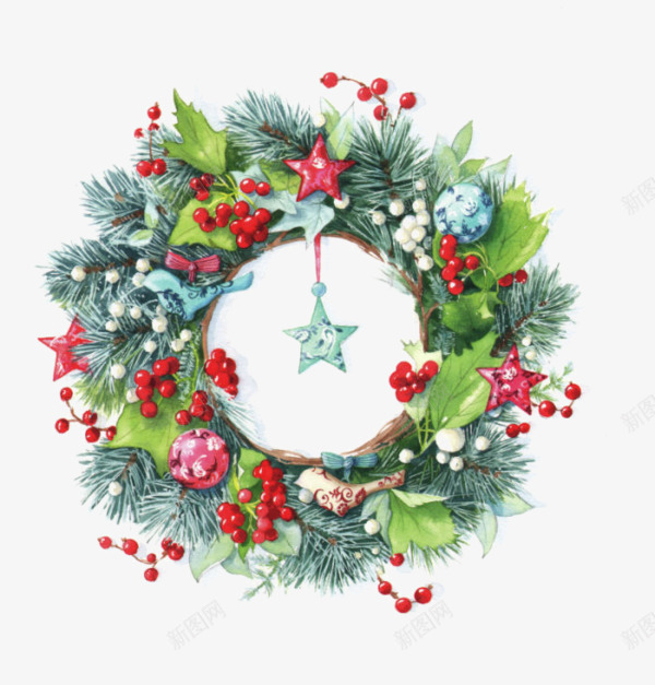圣诞节植物边框png免抠素材_88icon https://88icon.com 不一样 创意 圣诞节 五角星 绿叶 漂浮 边框 鲜花挂饰 红果