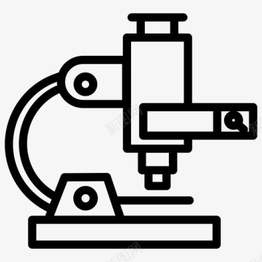 概念魔方显微镜实验室科学图标