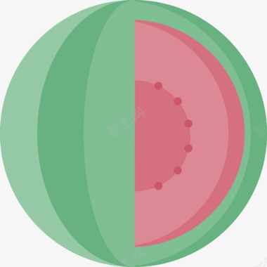 冠军西瓜西瓜健康食品52扁平图标