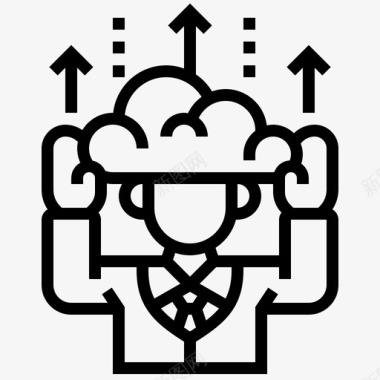 员工登记表创造性思维员工评价3直线型图标