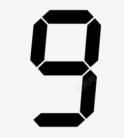 透明数字time时间数字阿拉伯数字9灵感字体设计待素材