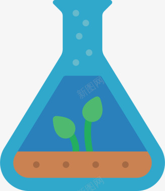 化学研究试管试管农业72扁平图标