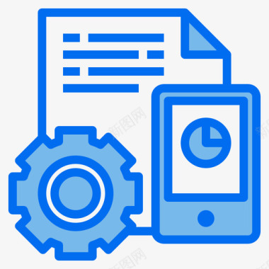 蓝色软件图标移动分析项目管理55蓝色图标