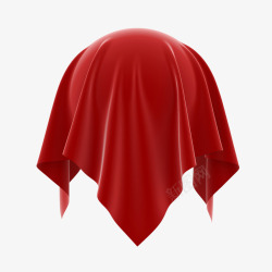 透明红色红布绸带2透明免扣图案透明漂浮素材
