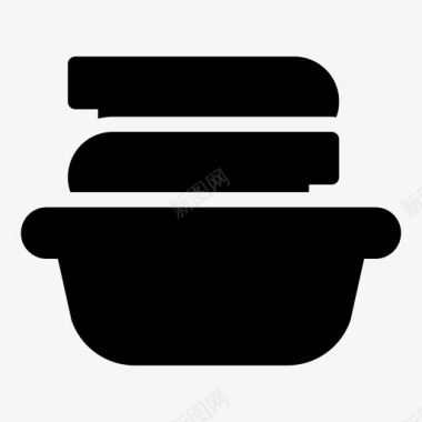 擦车巾洗衣巾衣服折叠图标