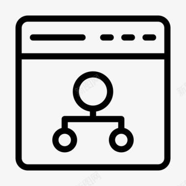 网页层次结构连接互联网图标