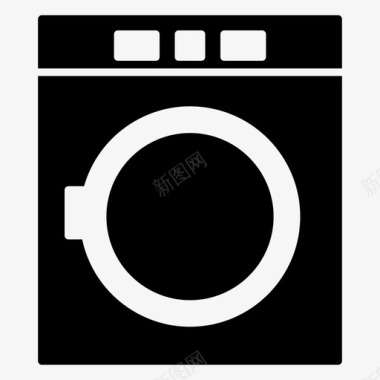 洗衣机脏衣服成堆的衣服图标
