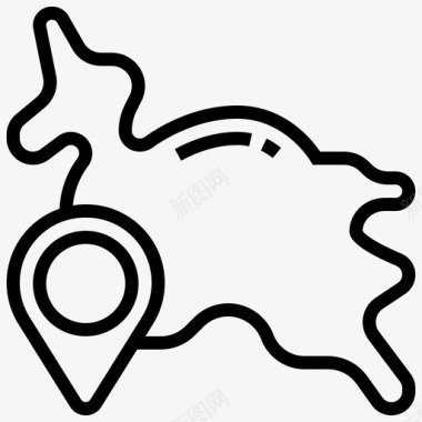 地理素材南美大陆地理图标