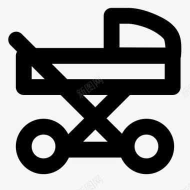 推车婴儿婴儿推车马车手推车图标